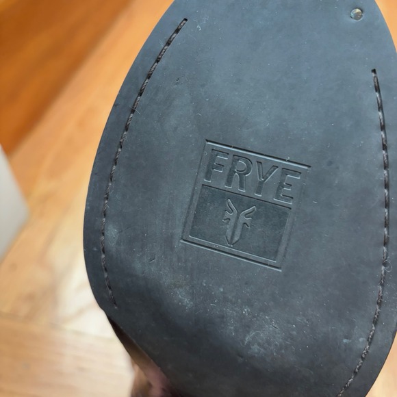 Frye‎ Women's Leather Ankle Boots Booties Block Heel Size 9M Brown - Picture 10 of 12